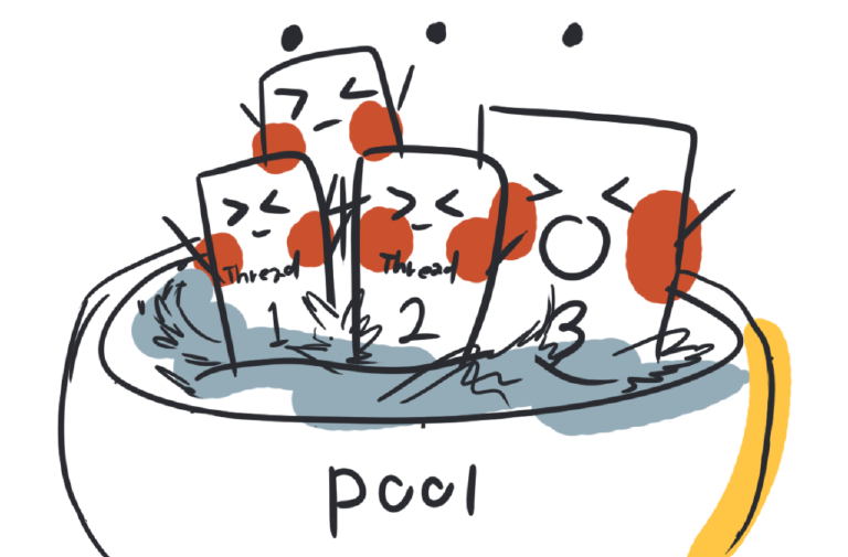 thread 수영장 그림